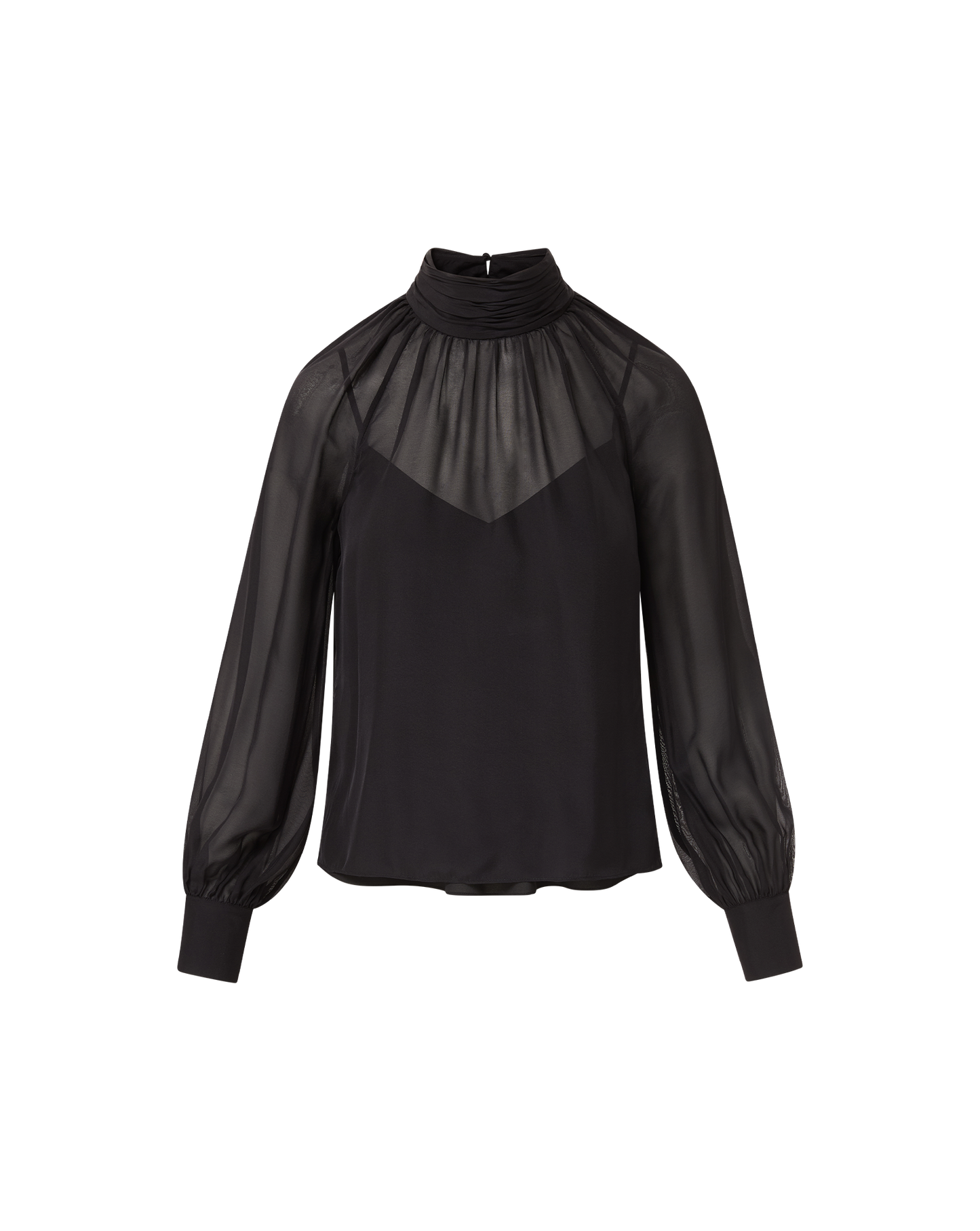 Alyssa Silk Turtleneck Blouse