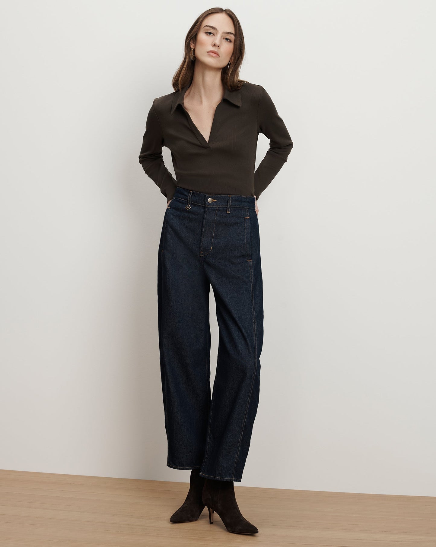 Ryder Adjustable Button Hem Barrel Jean
