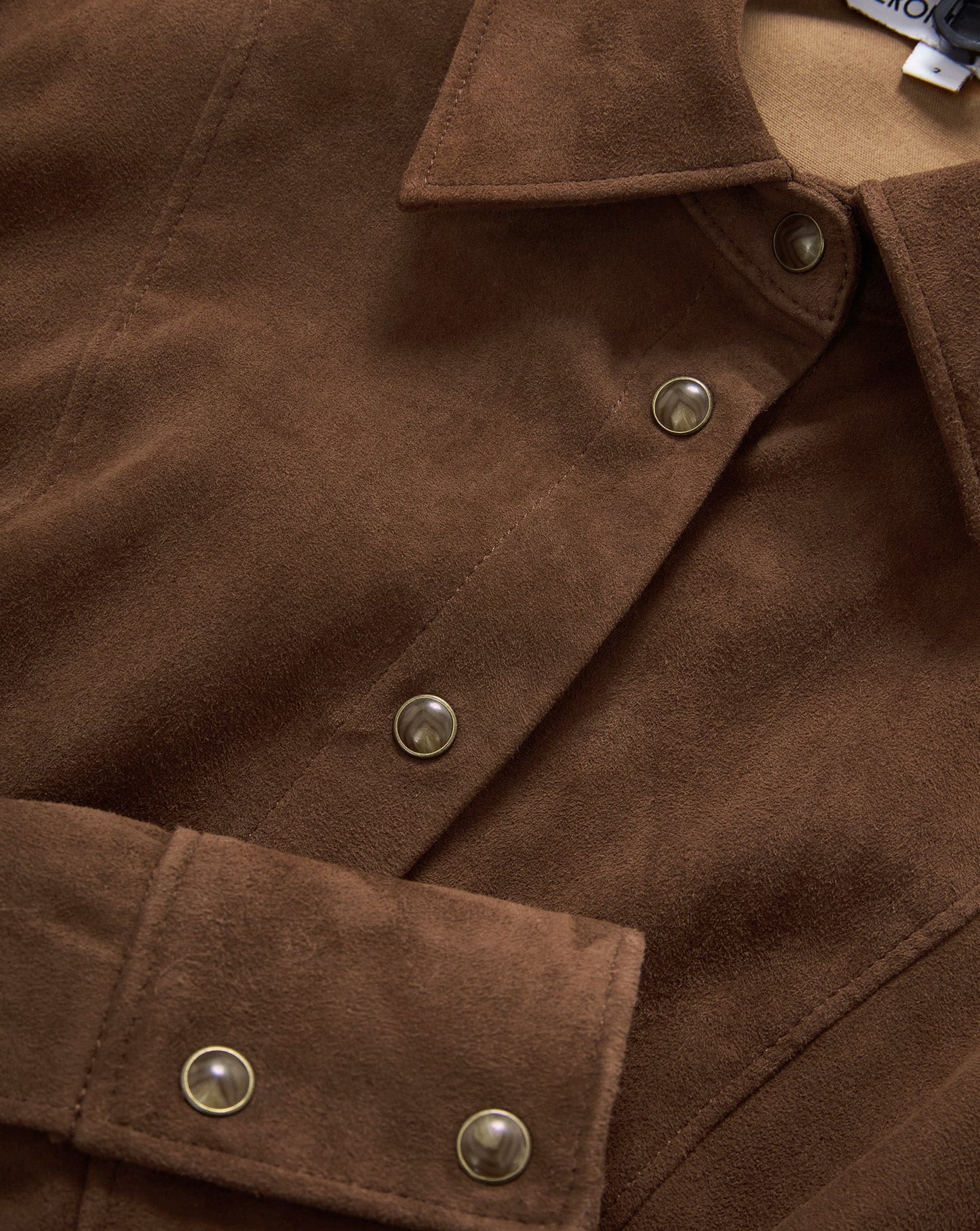 Suede Button-Down Shirt