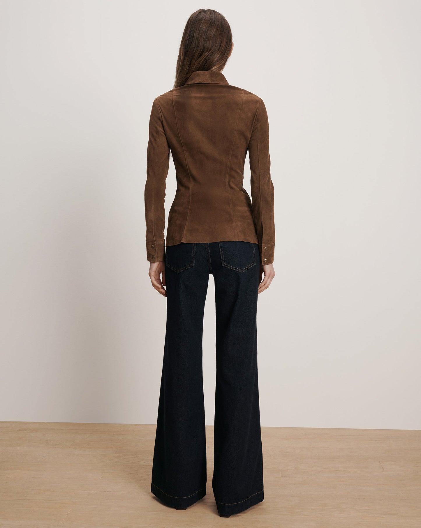 Suede Button-Down Shirt