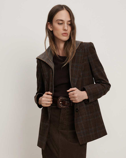 Maci Plaid Dickey Jacket