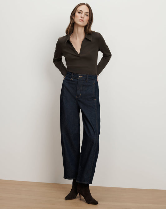 Ryder Adjustable Button Hem Barrel Jean